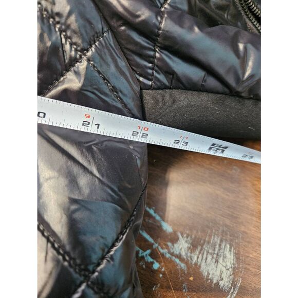 Michael Kors Black Quiltef Puffer Jacket Size 1X Hooded - Picture 7 of 8